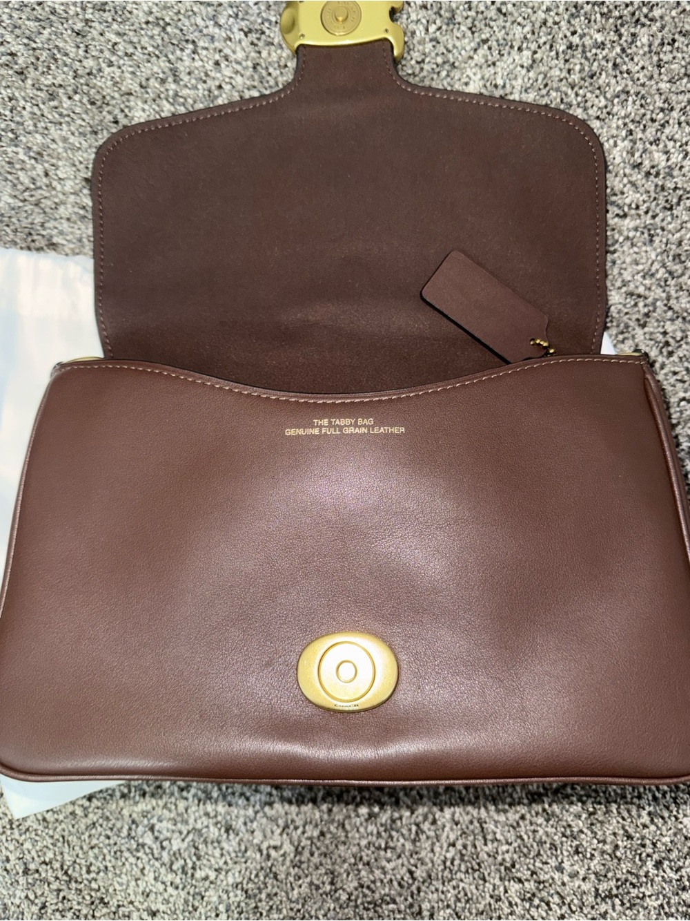 Coach Soft Tabby Shoulder Bag Brass/Maple - Picture 5 of 11